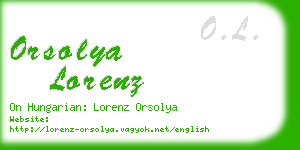 orsolya lorenz business card